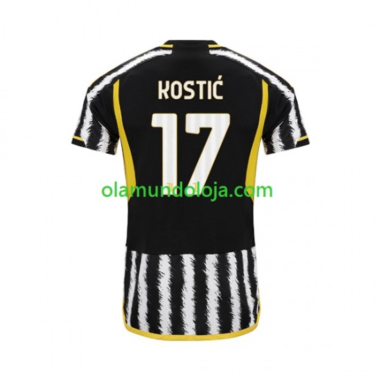 Camisola Juventus Filip Kostic 17 Homem Equipamento Primeiro 2023-2024 Manga Curta